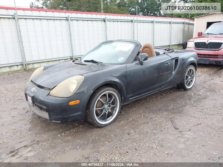 2001 Toyota Mr2 Spyder VIN: JTDFR320610038610 Lot: 40795637