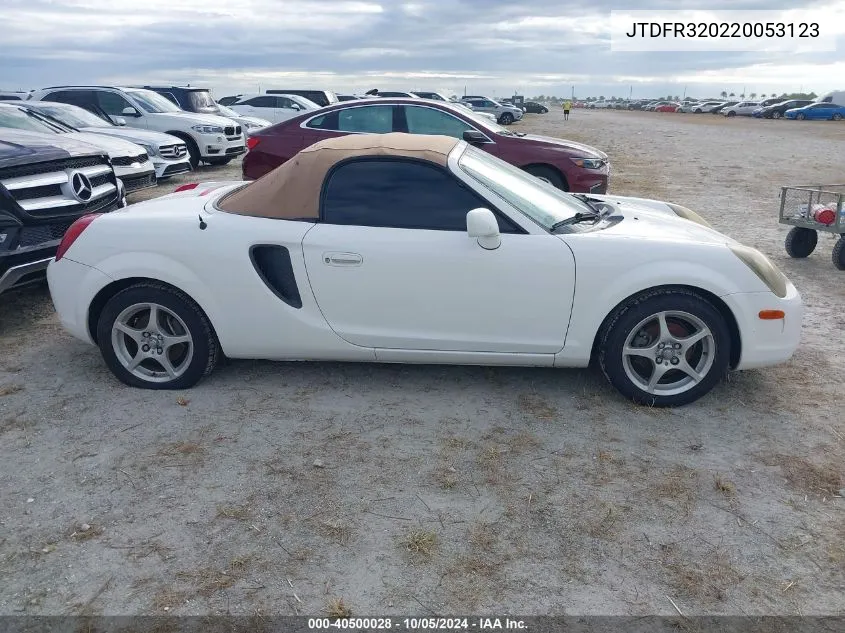 2002 Toyota Mr2 Spyder VIN: JTDFR320220053123 Lot: 40500028