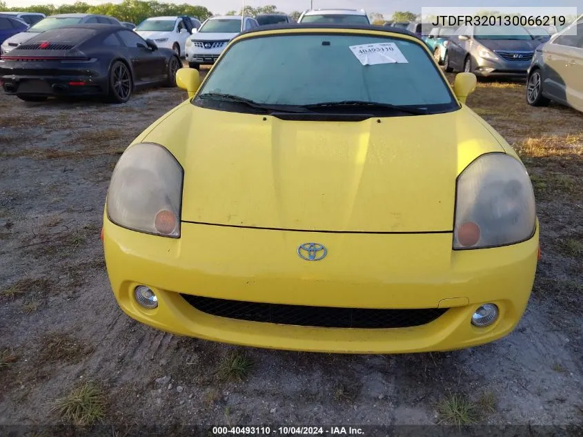 2003 Toyota Mr2 Spyder VIN: JTDFR320130066219 Lot: 40493110