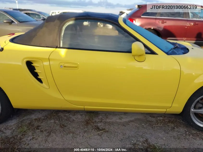 2003 Toyota Mr2 Spyder VIN: JTDFR320130066219 Lot: 40493110