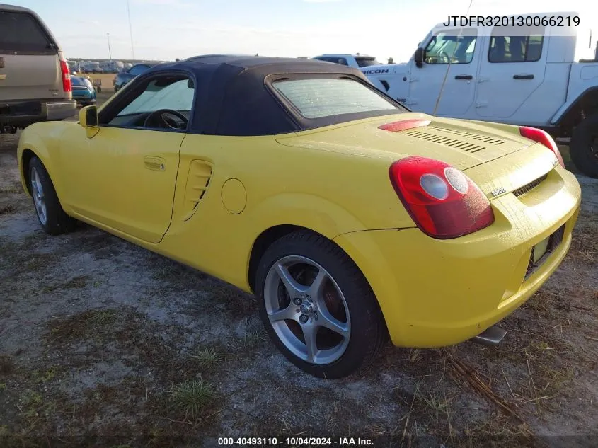 2003 Toyota Mr2 Spyder VIN: JTDFR320130066219 Lot: 40493110