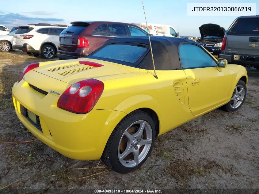 2003 Toyota Mr2 Spyder VIN: JTDFR320130066219 Lot: 40493110