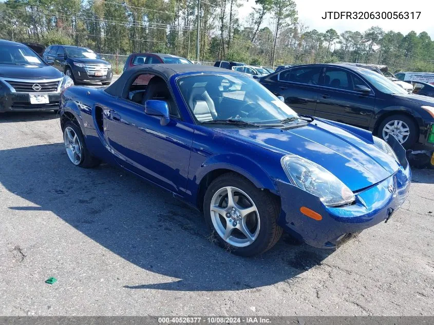 2003 Toyota Mr2 Spyder VIN: JTDFR320630056317 Lot: 40526377