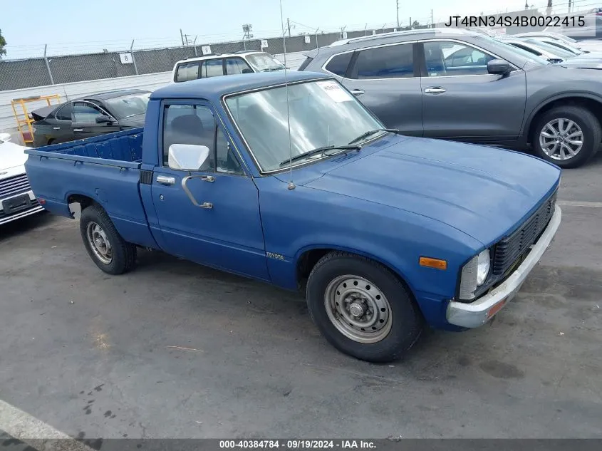 1981 Toyota Pickup 1/2 Ton Sr5 VIN: JT4RN34S4B0022415 Lot: 40384784