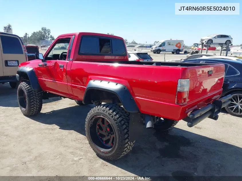 1984 Toyota Pickup Rn60 VIN: JT4RN60R5E5024010 Lot: 40666644