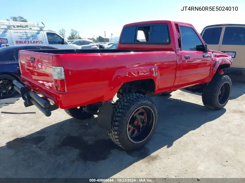 1984 Toyota Pickup Rn60 VIN: JT4RN60R5E5024010 Lot: 40666644