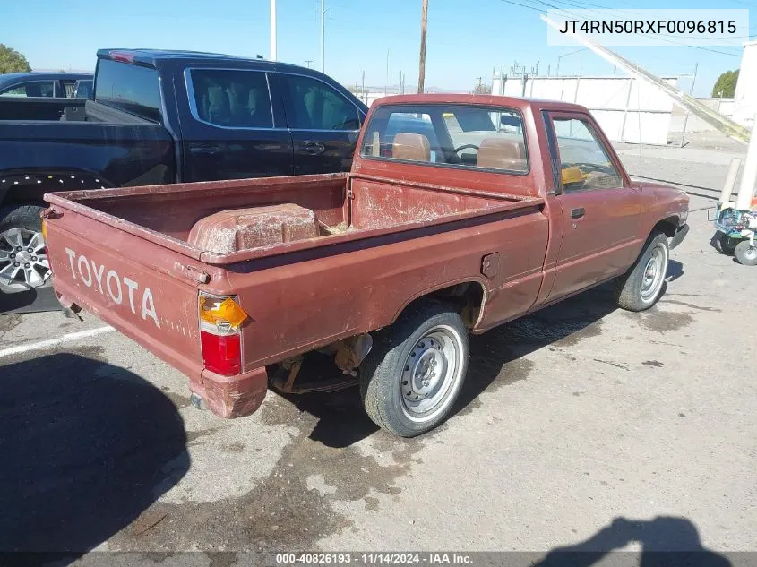 1985 Toyota Pickup 1/2 Ton Rn50 VIN: JT4RN50RXF0096815 Lot: 40826193