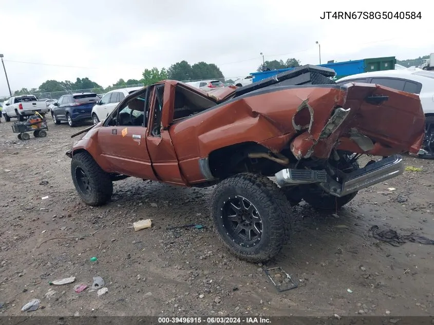 1986 Toyota Pickup Xtracab Rn66 Sr5 VIN: JT4RN67S8G5040584 Lot: 39496915