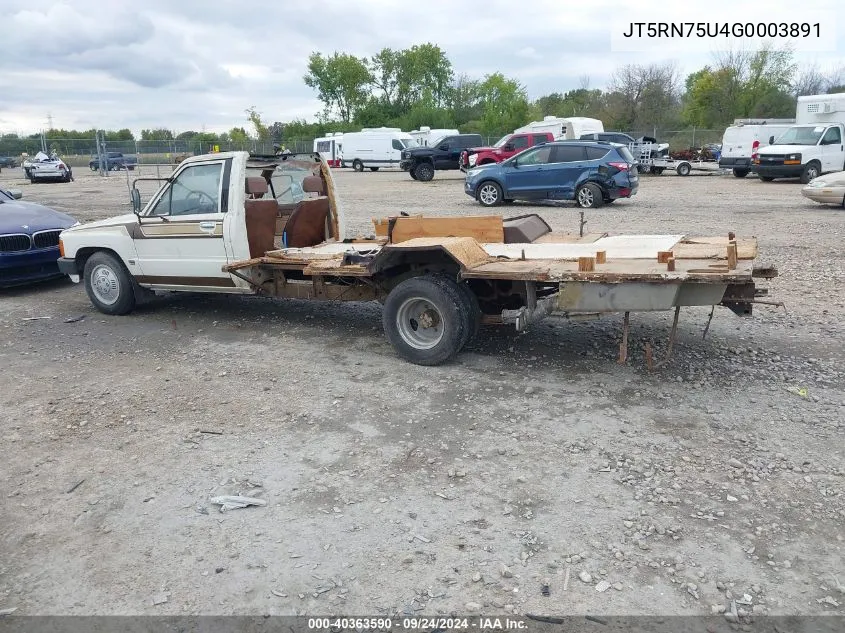 1986 Toyota Pickup Cab Chassis Rn75 Dlx VIN: JT5RN75U4G0003891 Lot: 40363590