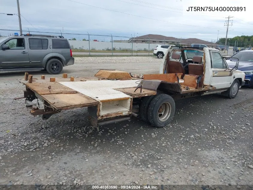 JT5RN75U4G0003891 1986 Toyota Pickup Cab Chassis Rn75 Dlx