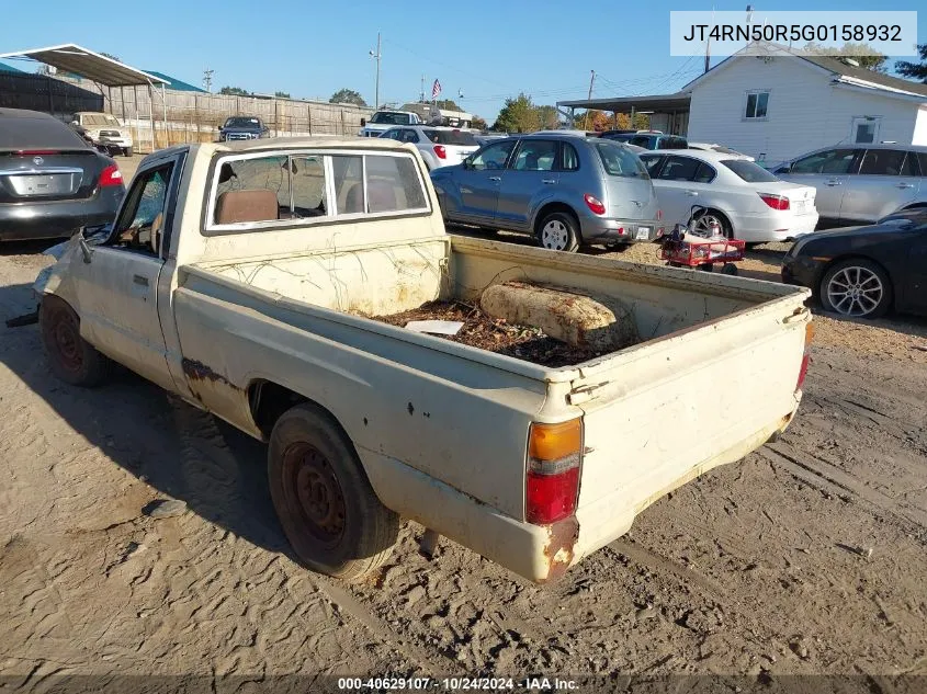 1986 Toyota Pickup 1/2 Ton Rn50 VIN: JT4RN50R5G0158932 Lot: 40629107