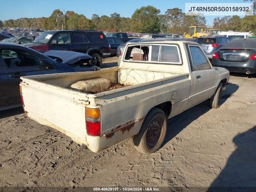 1986 Toyota Pickup 1/2 Ton Rn50 VIN: JT4RN50R5G0158932 Lot: 40629107