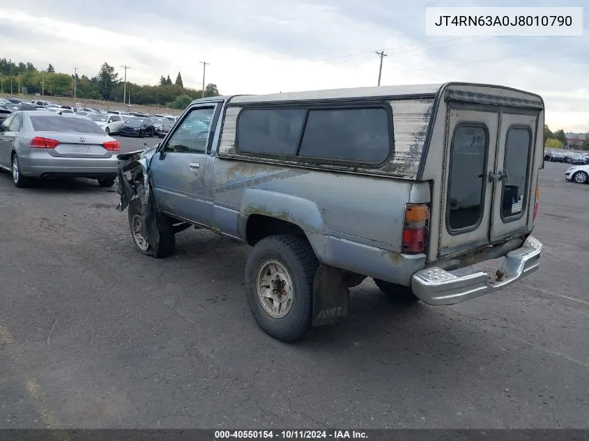 1988 Toyota Pickup Rn63 Std VIN: JT4RN63A0J8010790 Lot: 40550154