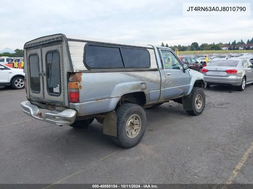 1988 Toyota Pickup Rn63 Std VIN: JT4RN63A0J8010790 Lot: 40550154