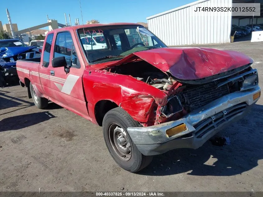 1989 Toyota Pickup 1/2 Ton Ex Lng Whlbase Sr VIN: JT4RN93S2K0012552 Lot: 40337825