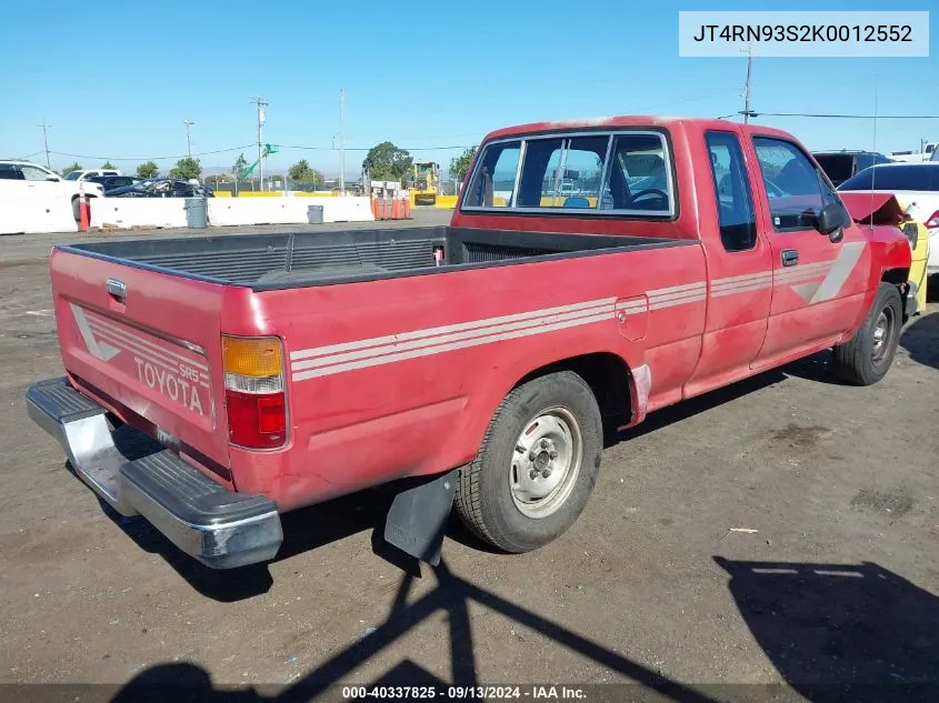 1989 Toyota Pickup 1/2 Ton Ex Lng Whlbase Sr VIN: JT4RN93S2K0012552 Lot: 40337825