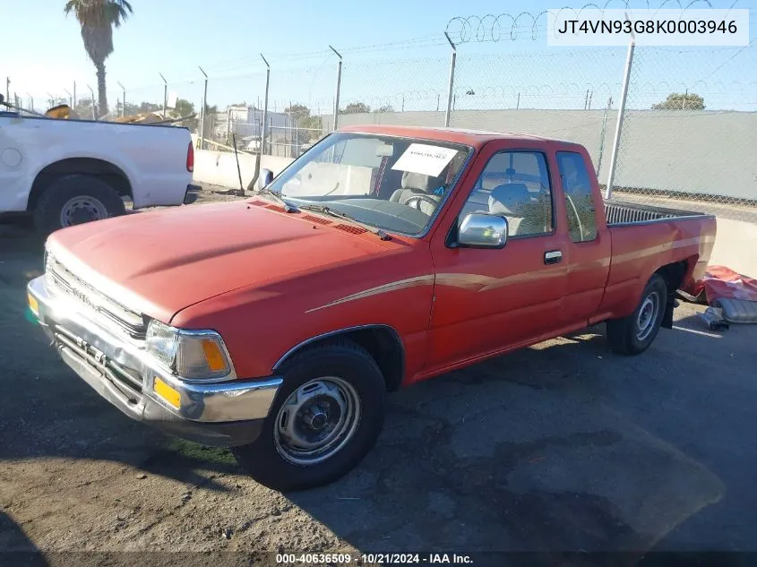 1989 Toyota Pickup 1/2 Ton Ex Long Whlbs Sr5 VIN: JT4VN93G8K0003946 Lot: 40636509