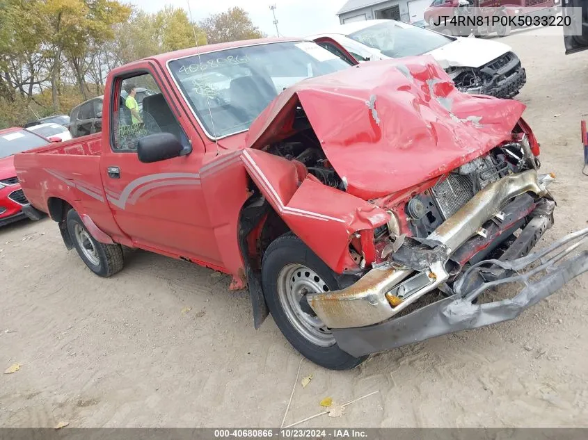 1989 Toyota Pickup 1/2 Ton Sht Wheelbase Dlx VIN: JT4RN81P0K5033220 Lot: 40680866