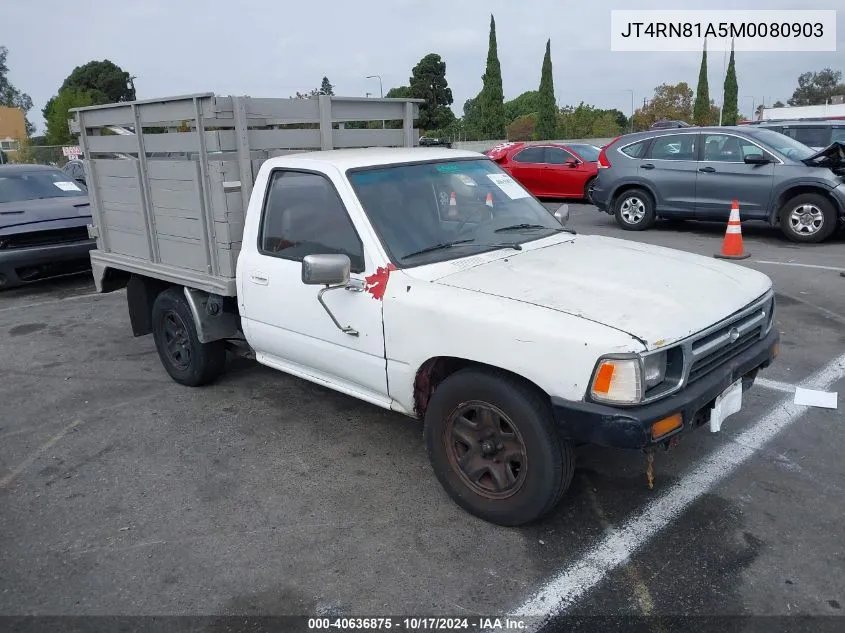 1991 Toyota Pickup 1/2 Ton Short Wheelbase VIN: JT4RN81A5M0080903 Lot: 40636875