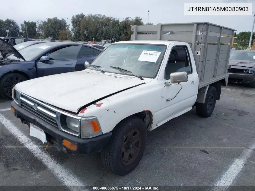 1991 Toyota Pickup 1/2 Ton Short Wheelbase VIN: JT4RN81A5M0080903 Lot: 40636875