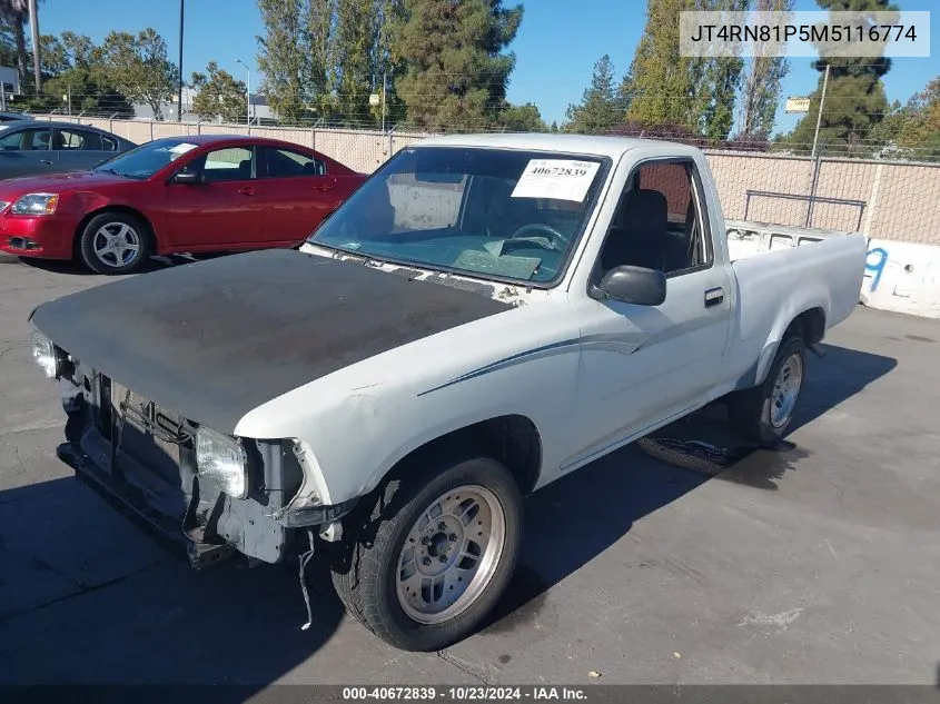 1991 Toyota Pickup 1/2 Ton Sht Wheelbase Dlx VIN: JT4RN81P5M5116774 Lot: 40672839