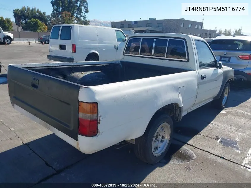 1991 Toyota Pickup 1/2 Ton Sht Wheelbase Dlx VIN: JT4RN81P5M5116774 Lot: 40672839