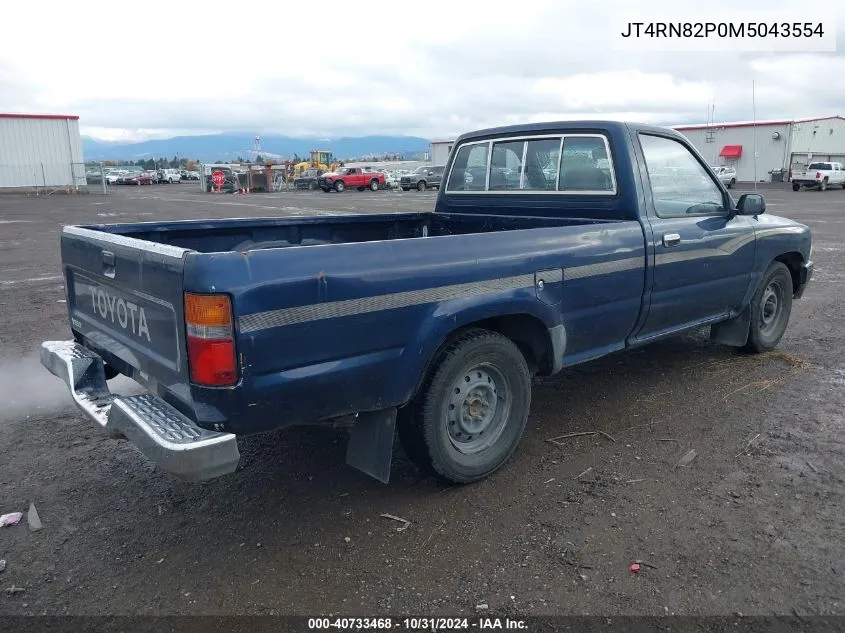 1991 Toyota Pickup 1/2 Ton Lng Wheelbase Dlx VIN: JT4RN82P0M5043554 Lot: 40733468