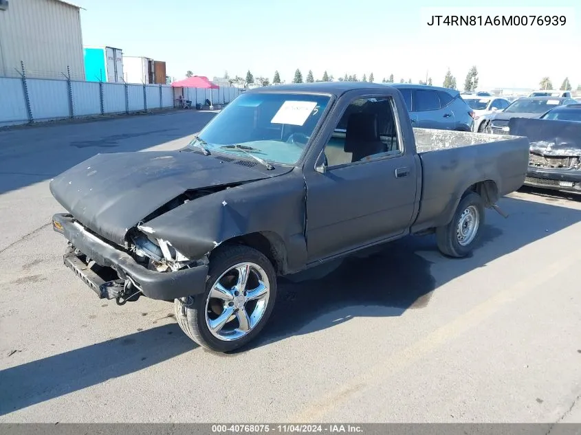 1991 Toyota Pickup 1/2 Ton Short Wheelbase VIN: JT4RN81A6M0076939 Lot: 40768075