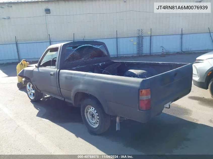 1991 Toyota Pickup 1/2 Ton Short Wheelbase VIN: JT4RN81A6M0076939 Lot: 40768075