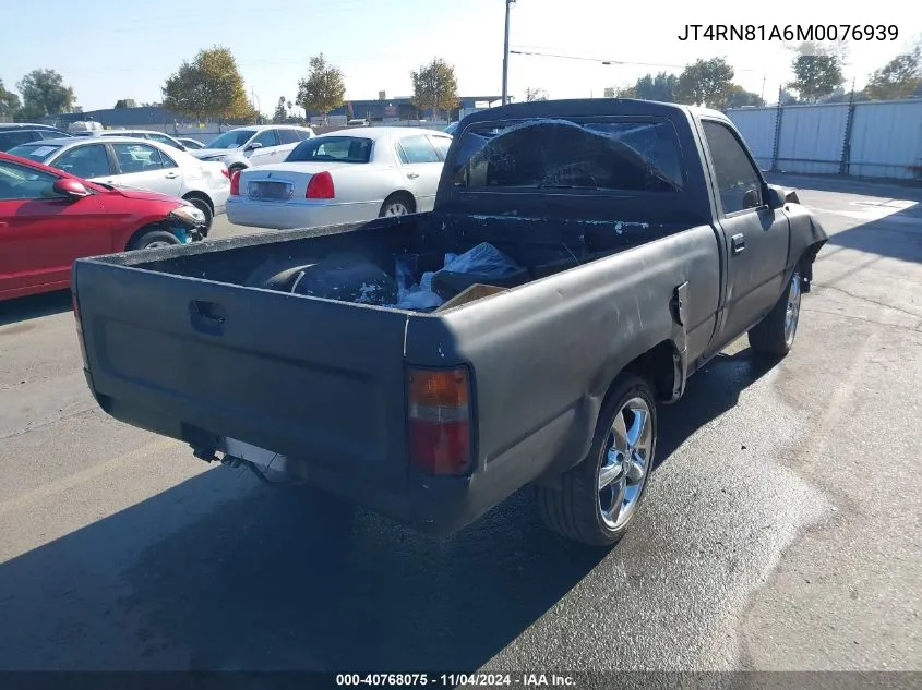 1991 Toyota Pickup 1/2 Ton Short Wheelbase VIN: JT4RN81A6M0076939 Lot: 40768075