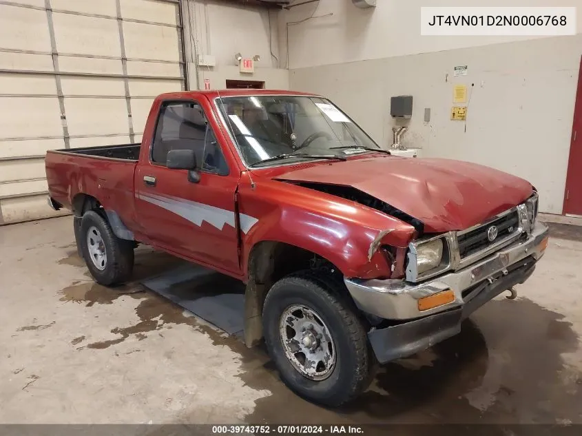 1992 Toyota Pickup 1/2 Ton Sht Wheelbase Dlx VIN: JT4VN01D2N0006768 Lot: 39743752