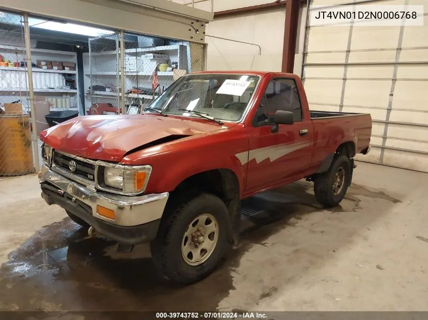 1992 Toyota Pickup 1/2 Ton Sht Wheelbase Dlx VIN: JT4VN01D2N0006768 Lot: 39743752