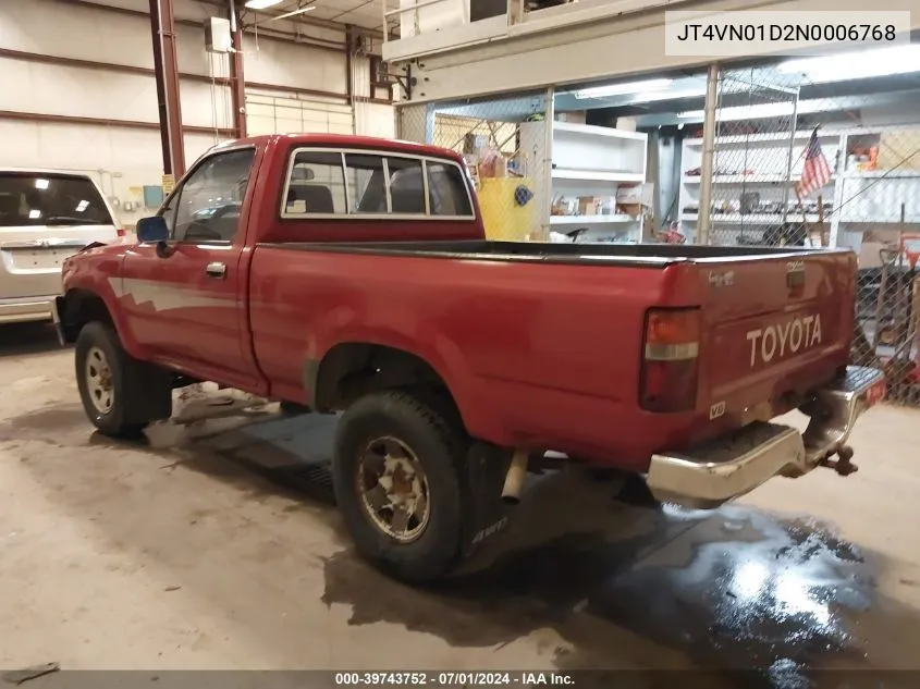 1992 Toyota Pickup 1/2 Ton Sht Wheelbase Dlx VIN: JT4VN01D2N0006768 Lot: 39743752