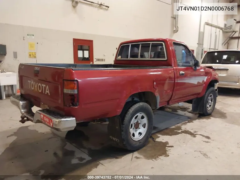 1992 Toyota Pickup 1/2 Ton Sht Wheelbase Dlx VIN: JT4VN01D2N0006768 Lot: 39743752