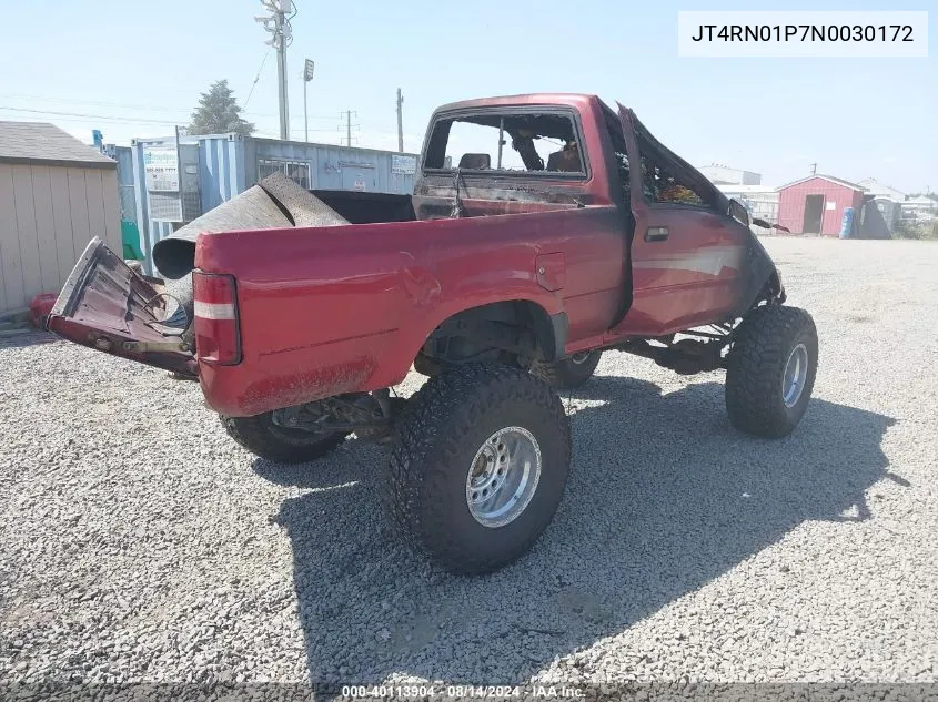 1992 Toyota Pickup 1/2 Ton Sht Wheelbase Dlx VIN: JT4RN01P7N0030172 Lot: 40113904