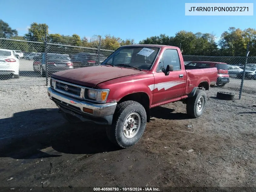 1992 Toyota Pickup 1/2 Ton Sht Wheelbase Dlx VIN: JT4RN01P0N0037271 Lot: 40598793