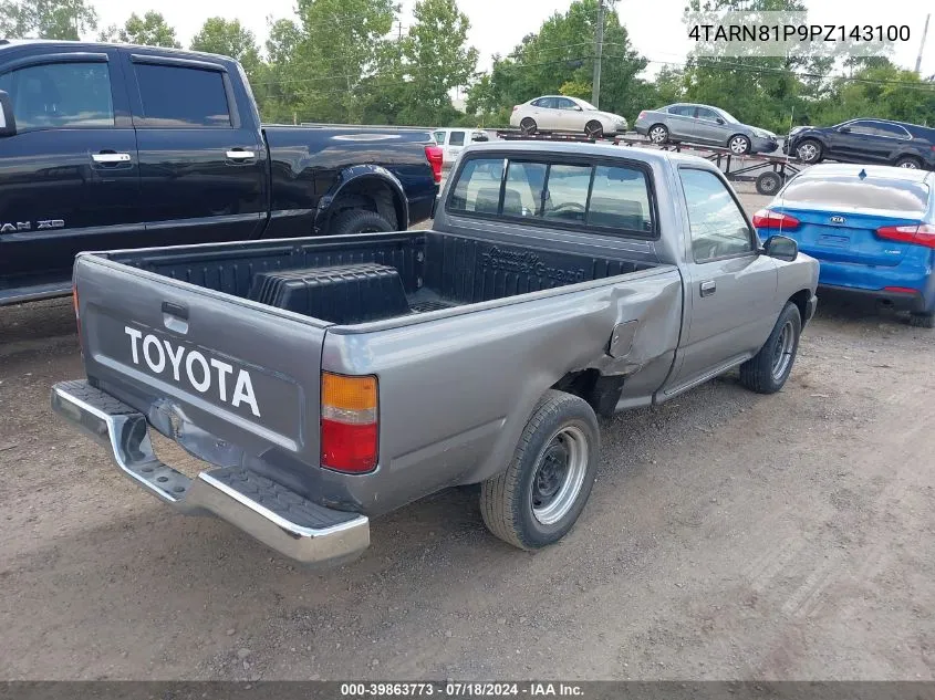 1993 Toyota Pickup 1/2 Ton Short Whlbse Dx VIN: 4TARN81P9PZ143100 Lot: 39863773