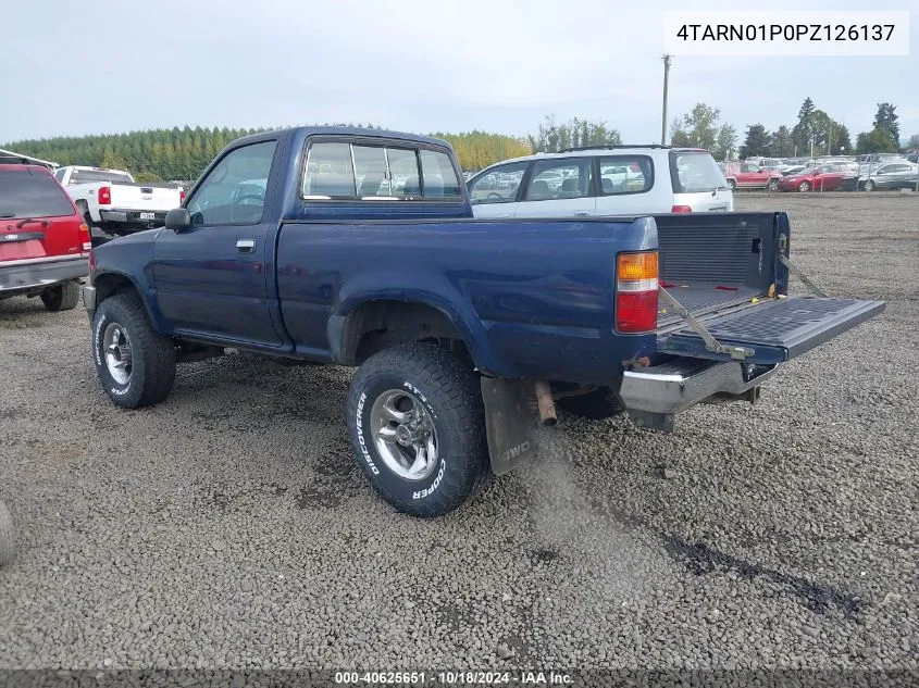 1993 Toyota Pickup 1/2 Ton Short Whlbse Dx VIN: 4TARN01P0PZ126137 Lot: 40625651