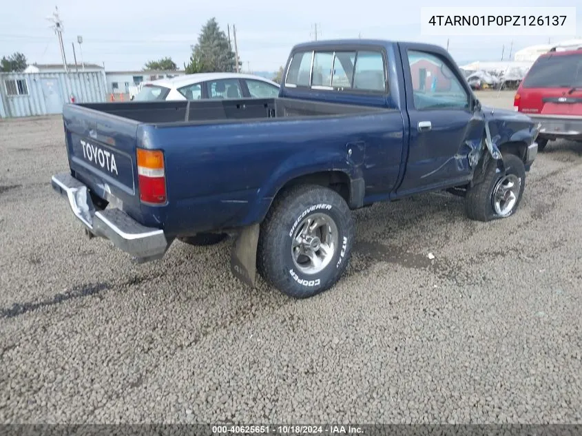 1993 Toyota Pickup 1/2 Ton Short Whlbse Dx VIN: 4TARN01P0PZ126137 Lot: 40625651