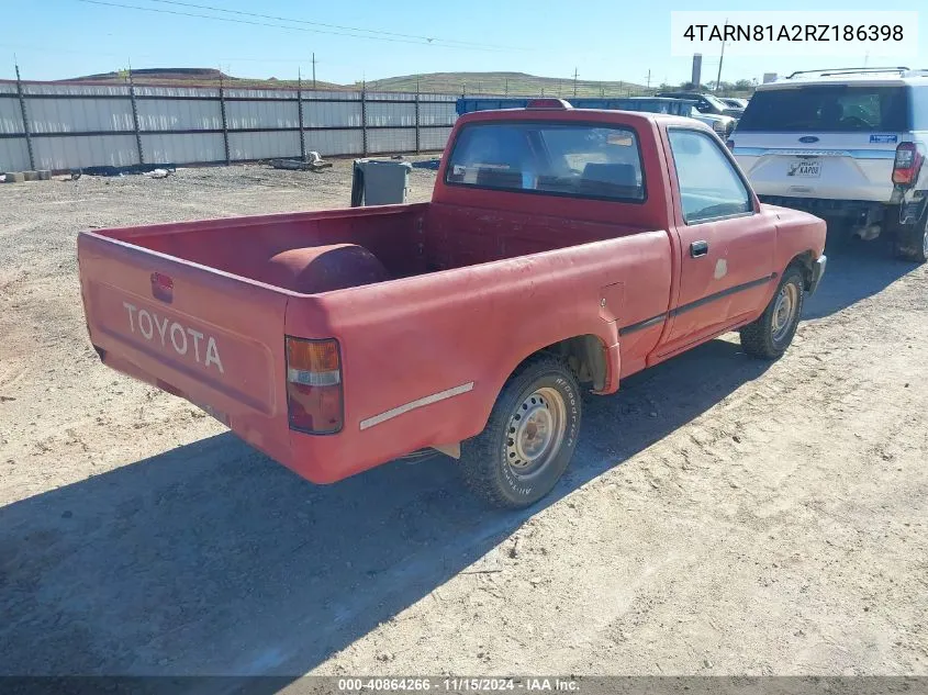 1994 Toyota Pickup 1/2 Ton Short Whlbase Stb VIN: 4TARN81A2RZ186398 Lot: 40864266