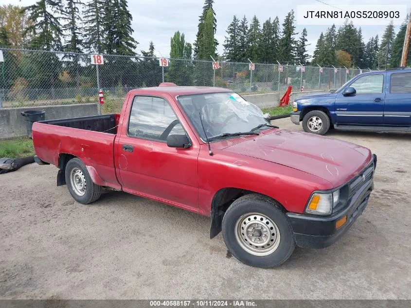 1995 Toyota Pickup 1/2 Ton Short Wheelbase VIN: JT4RN81A0S5208903 Lot: 40588157