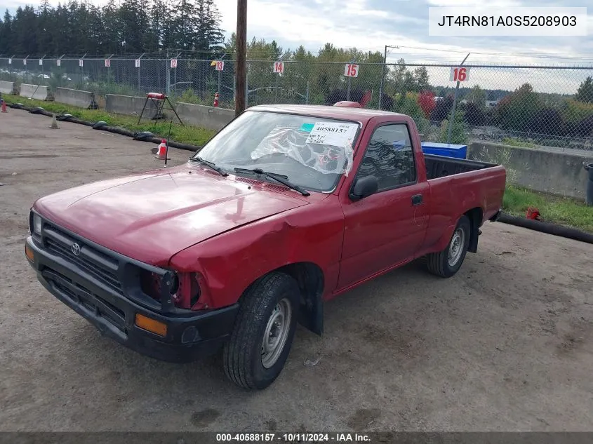 1995 Toyota Pickup 1/2 Ton Short Wheelbase VIN: JT4RN81A0S5208903 Lot: 40588157