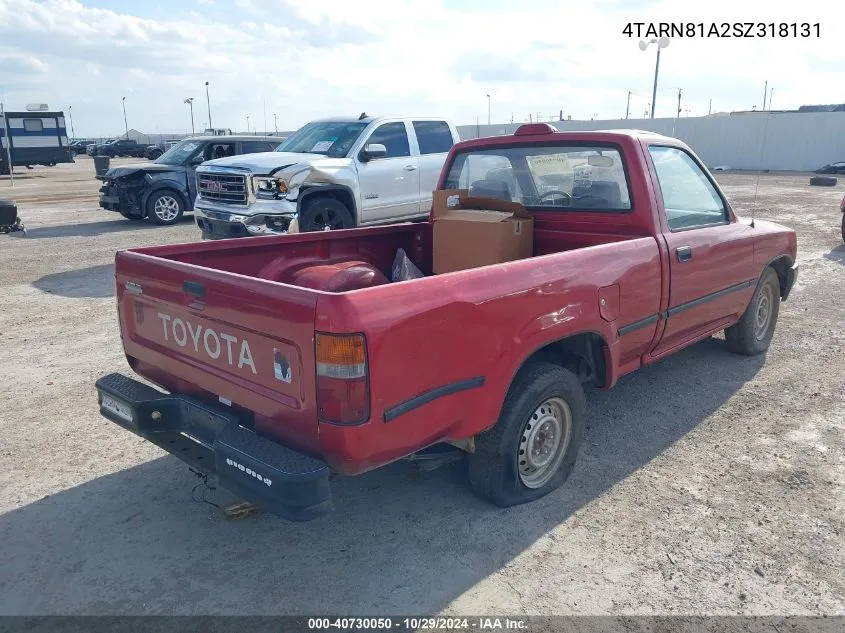 1995 Toyota Pickup 1/2 Ton Short Whlbase Stb VIN: 4TARN81A2SZ318131 Lot: 40730050