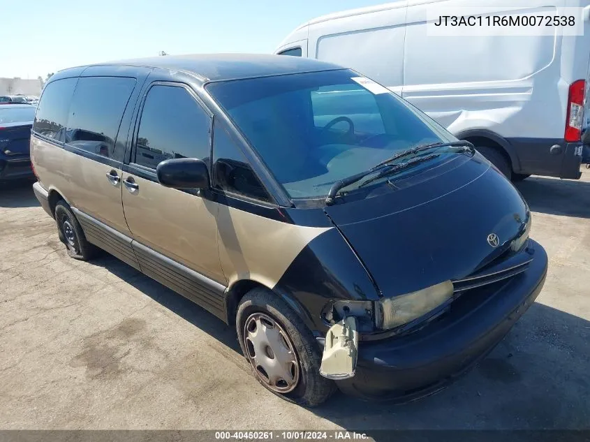 1991 Toyota Previa Dlx VIN: JT3AC11R6M0072538 Lot: 40450261