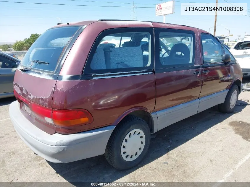 1992 Toyota Previa Dlx VIN: JT3AC21S4N1008308 Lot: 40324562