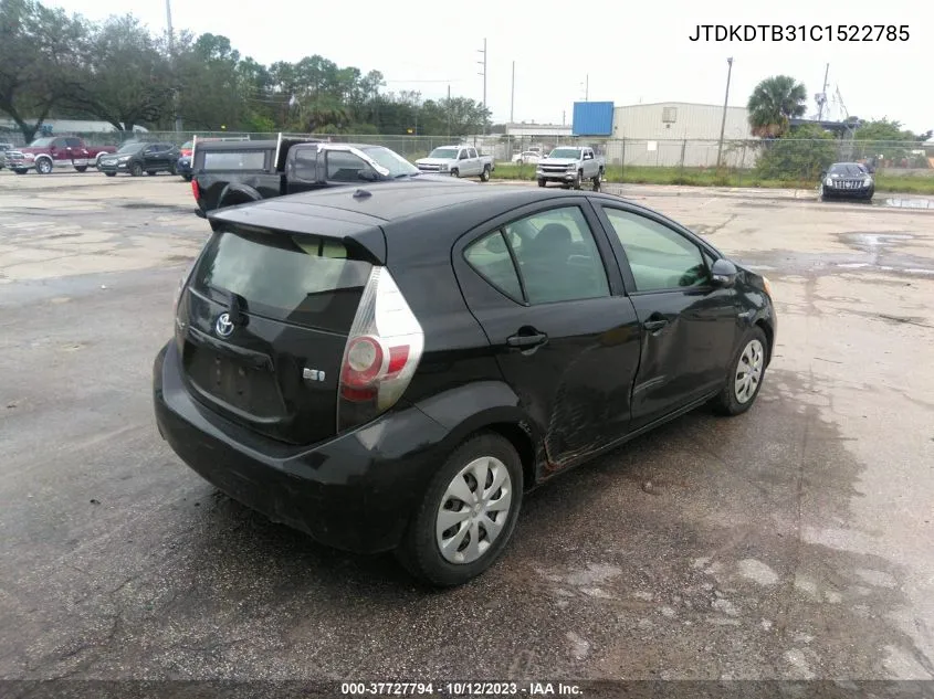 JTDKDTB31C1522785 2012 Toyota Prius C Two