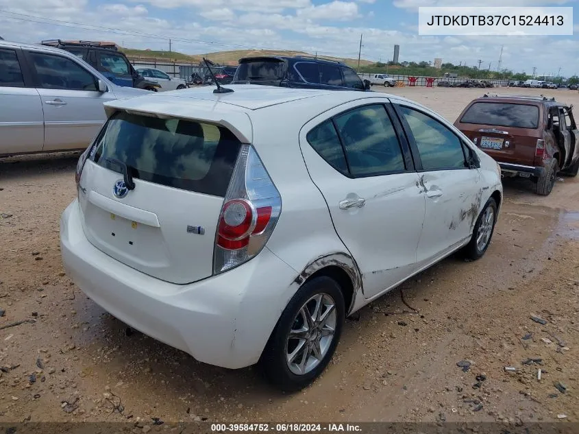 JTDKDTB37C1524413 2012 Toyota Prius C Four