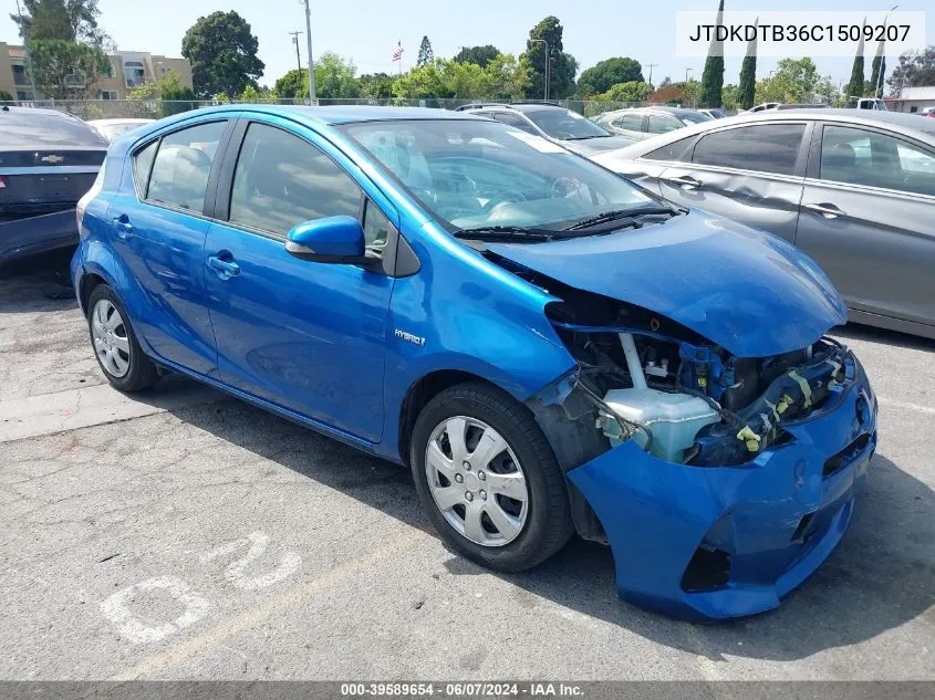 2012 Toyota Prius C Two VIN: JTDKDTB36C1509207 Lot: 39589654