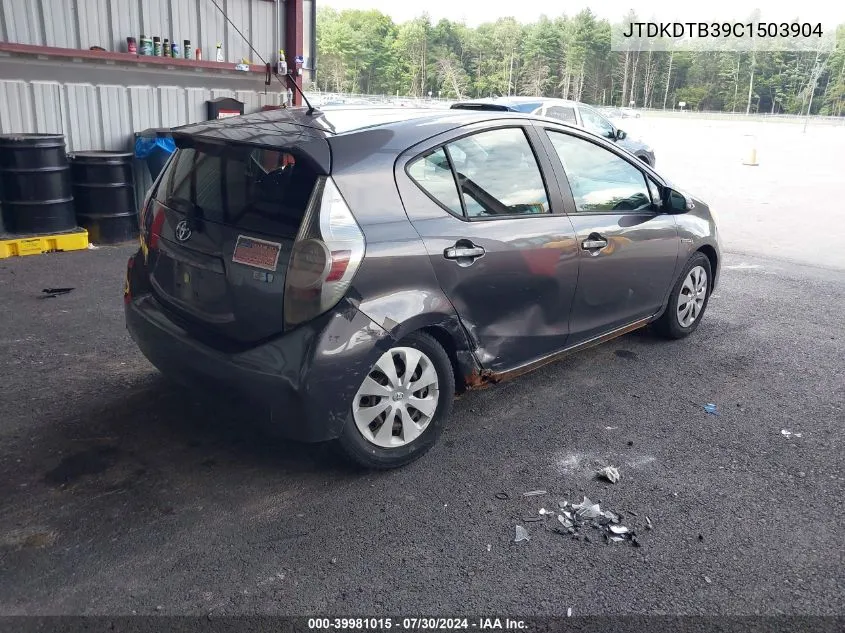 JTDKDTB39C1503904 2012 Toyota Prius C One