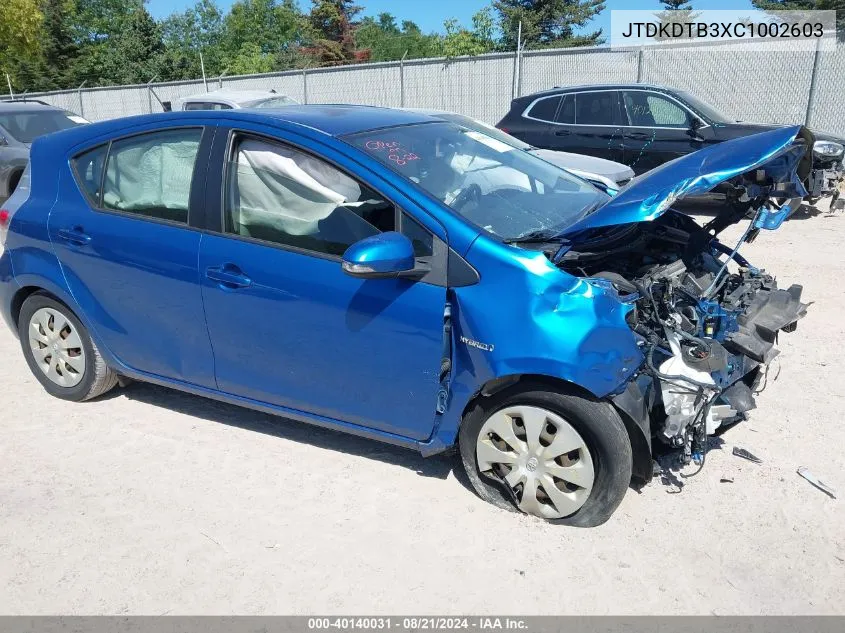 JTDKDTB3XC1002603 2012 Toyota Prius C